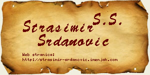 Strašimir Srdanović vizit kartica